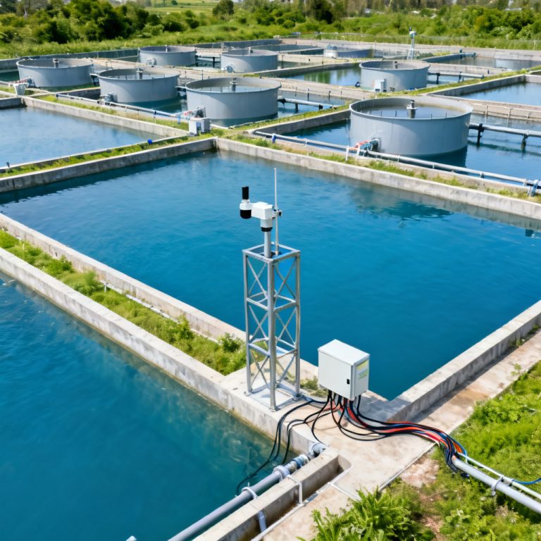 Industrial optical fluorescence dissolved oxygen sensor deployment for automated real-time water quality monitoring in intensive shrimp farming ponds across Thailand and Vietnam and Ecuador