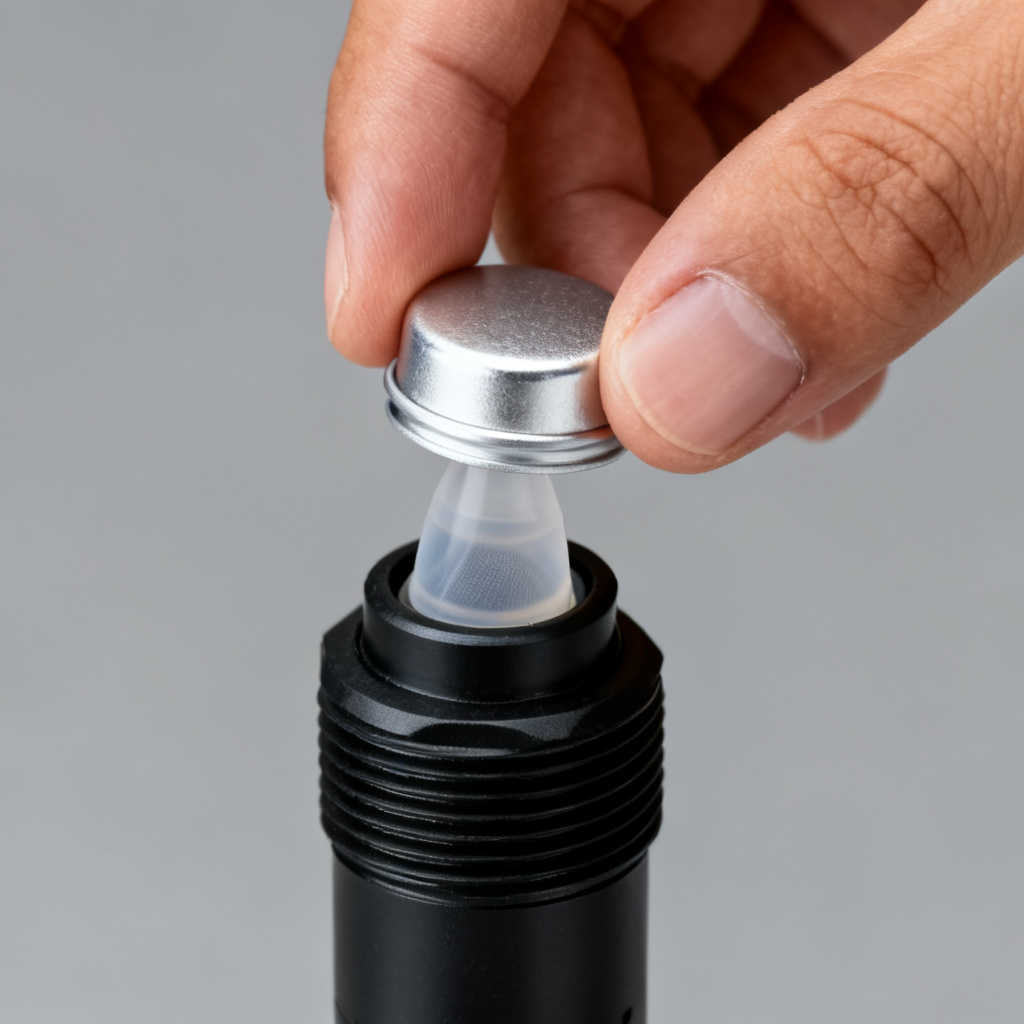 Replaceable cap of a galvanic dissolved oxygen sensor for easy maintenance